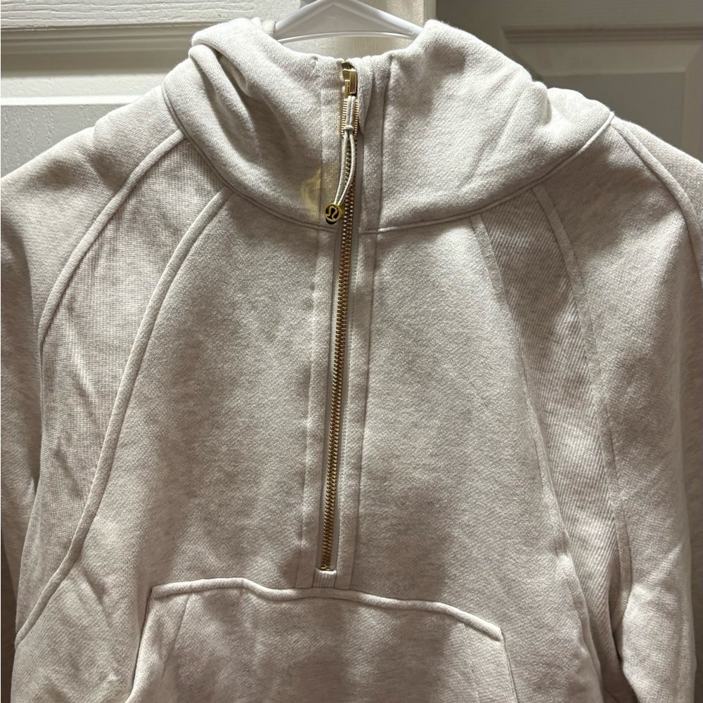 Lululemon Athletica Cream Zip-Up Sweater